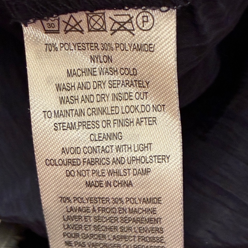 French Connection Navy Smocked Blouse - Picture 8 of 10